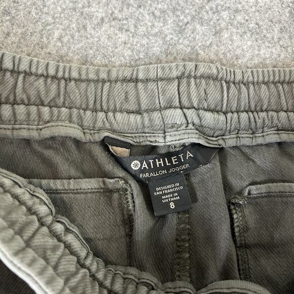 Athleta Pants Women’s 8 Farallon Jogger Gray Green Cozy Lounge Athleisure - Picture 9 of 9